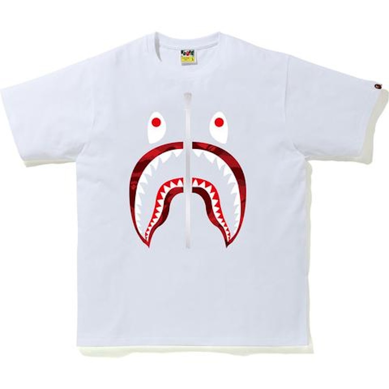 BAPE Color Camo Shark T-Shirt (SS20) White/Red