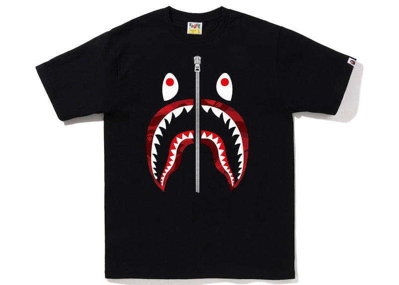 BAPE Color Camo Shark Tee (FW22) Black Red