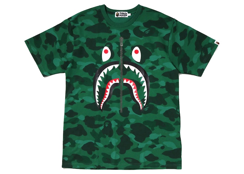 BAPE Color Camo Shark Tee Green