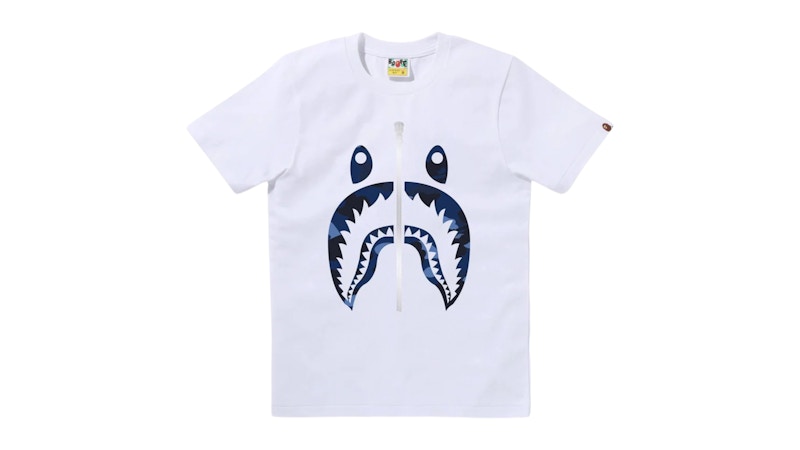 BAPE Color Camo Shark Tee White Blue