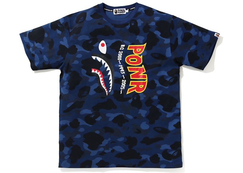 BAPE Color Camo Shark Wide Tee Blue