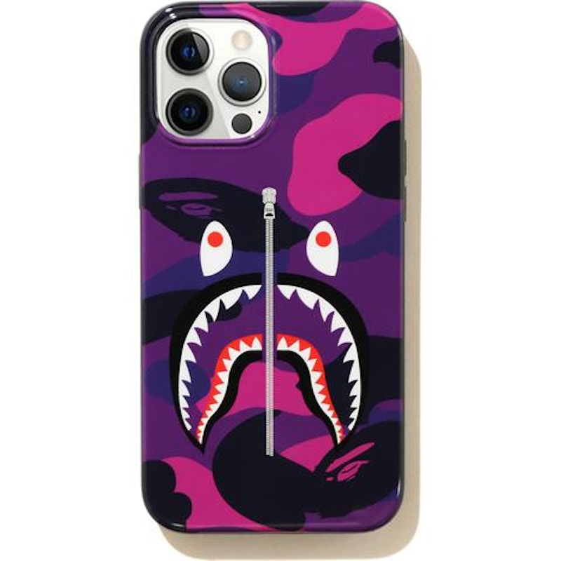 BAPE Color Camo Shark iPhone 12 Pro Max Case Purple