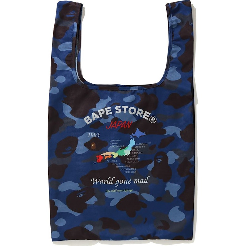 BAPE Color Camo Shopping Bag L Blue