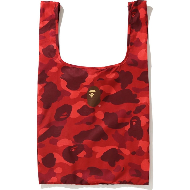 BAPE Color Camo Shopping Bag L Red