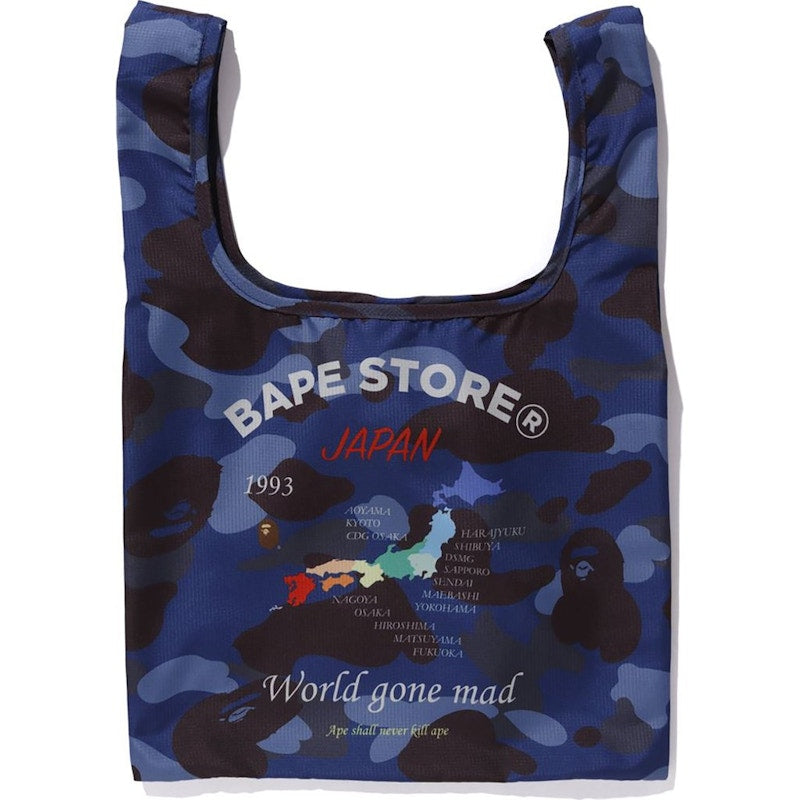 BAPE Color Camo Shopping Bag M Blue