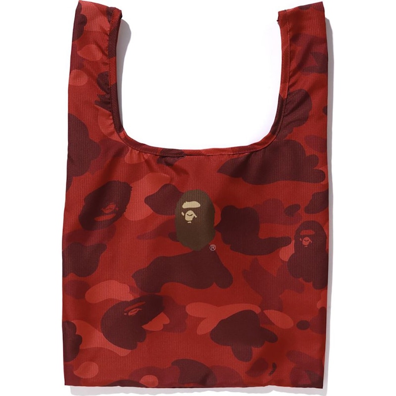 BAPE Color Camo Shopping Bag M Red