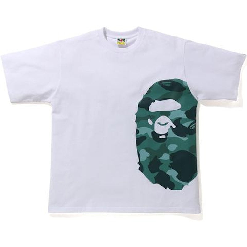 BAPE Color Camo Side Big Ape Head Relaxed Tee White/Green