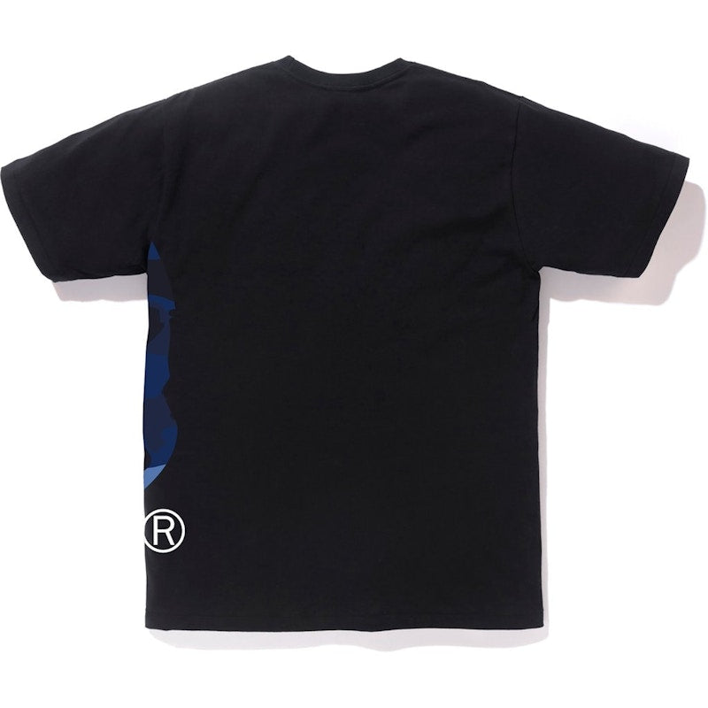 BAPE Color Camo Side Big Ape Head Tee Black/Blue
