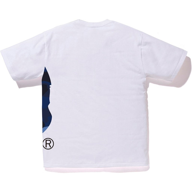 BAPE Color Camo Side Big Ape Head Tee White/Blue