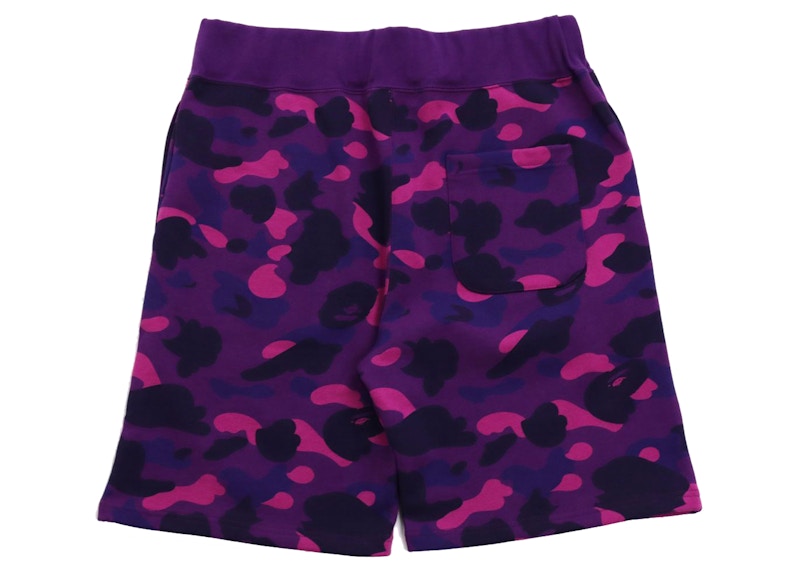 BAPE Color Camo Sweat Shorts (FW21) Purple