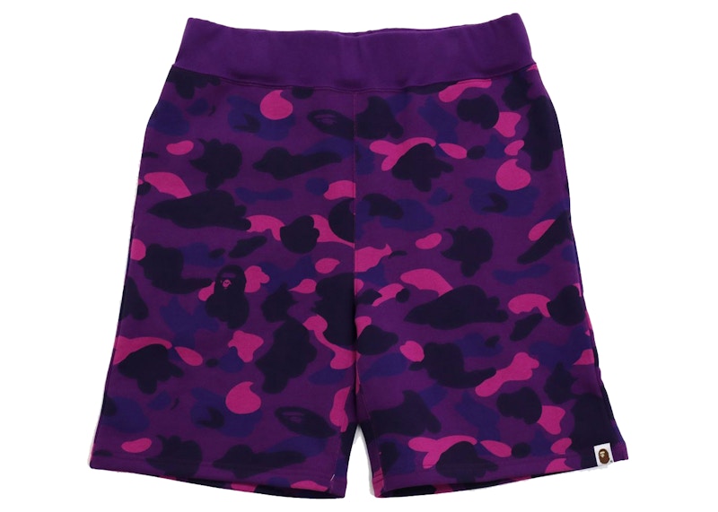 BAPE Color Camo Sweat Shorts (FW21) Purple