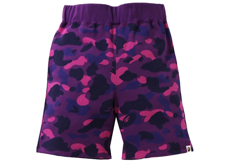BAPE Color Camo Sweat Shorts (SS21) Purple