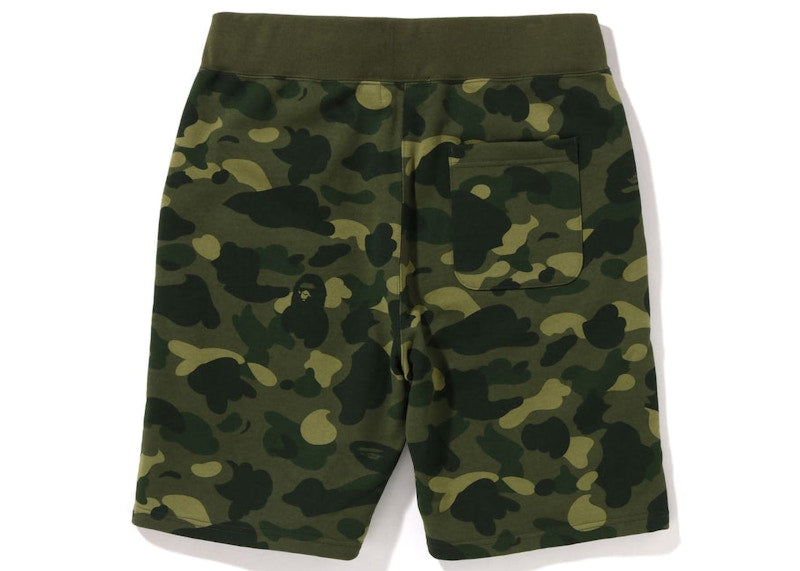 BAPE Color Camo Sweat Shorts (SS22) Green