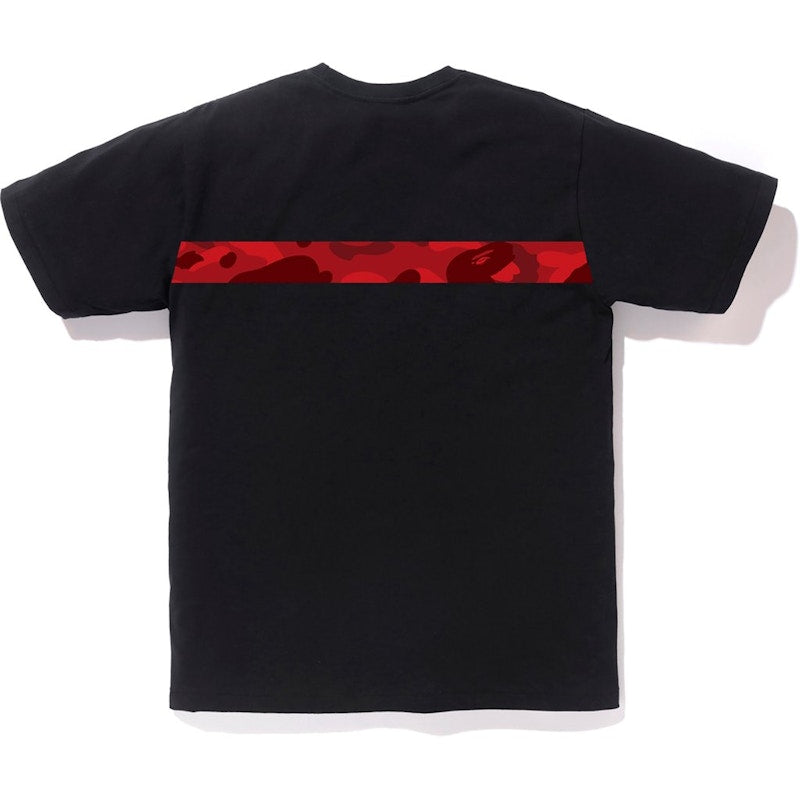 BAPE Color Camo Tape Ape Head Tee Black/Red