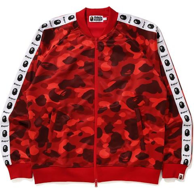BAPE Color Camo Tape Jersey Top Red
