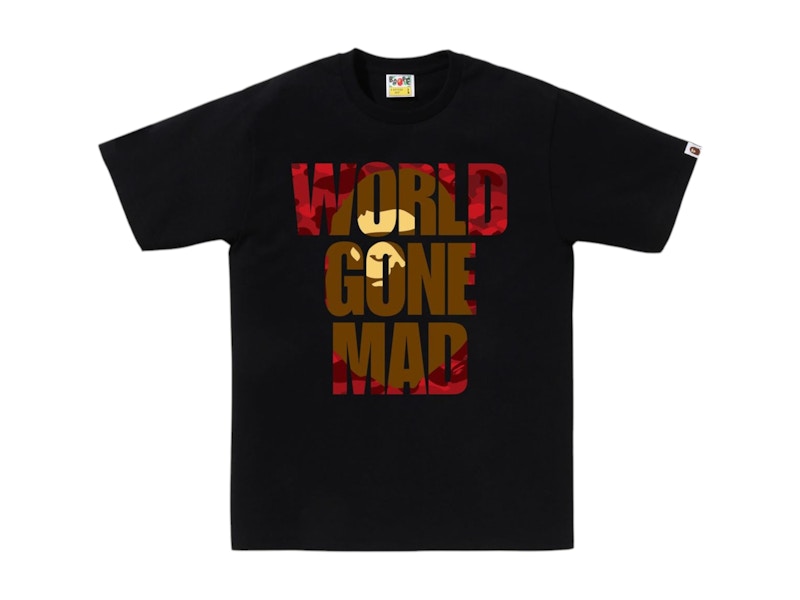 BAPE Color Camo WGM Ape Head Overlap Tee Black