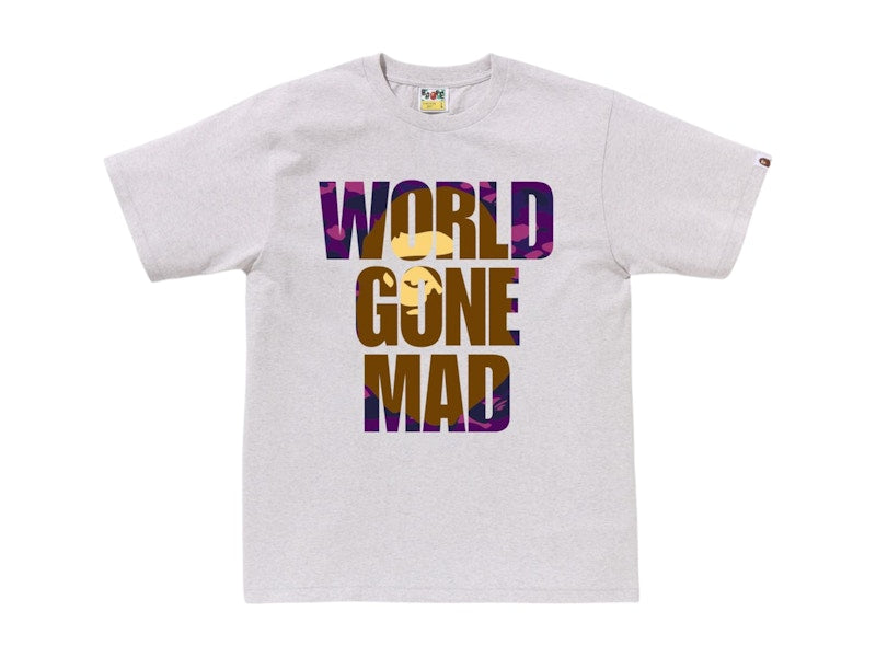 BAPE Color Camo WGM Ape Head Overlap Tee Gray