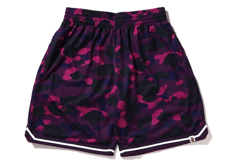 BAPE Color Camo Wide Fit Basketball Shorts Purple