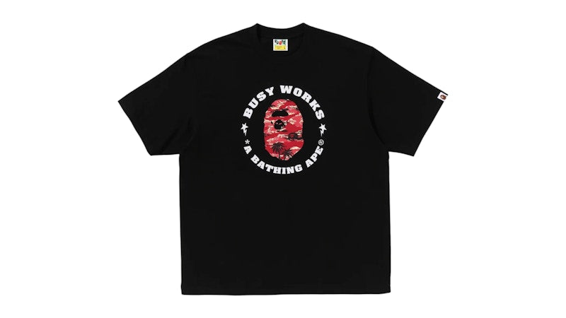 BAPE Colors Busy Works Sta Tee Tee Black