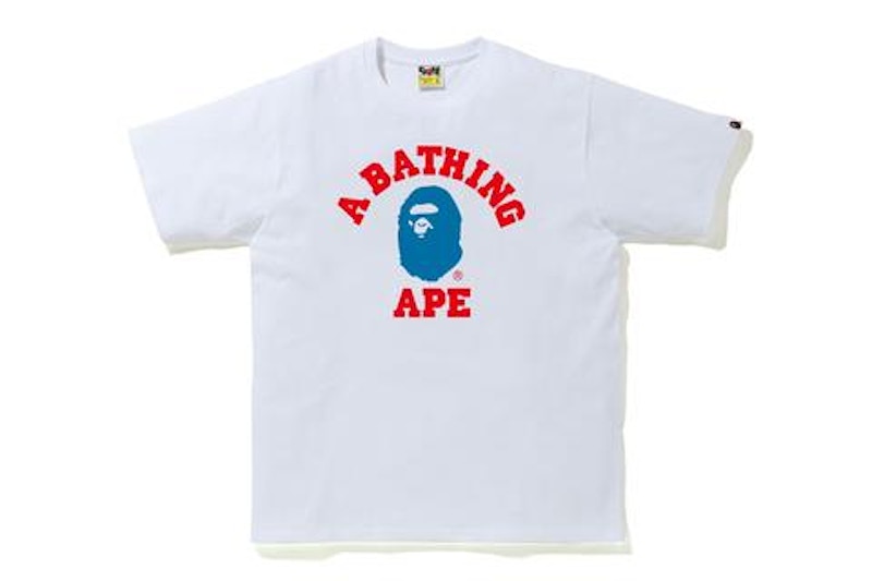BAPE Colors College T-shirt White/Blue