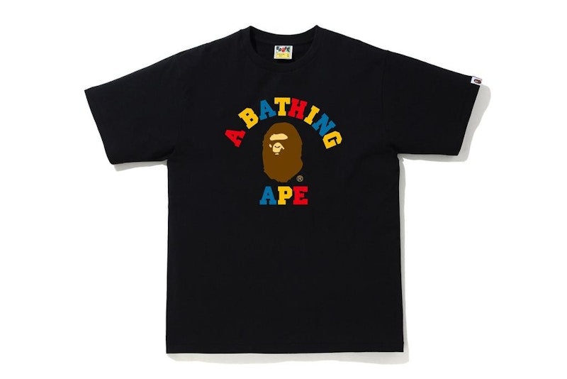 BAPE Colors College Tee Black/Multi