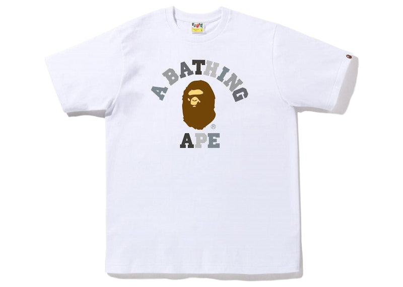 BAPE Colors College Tee (FW22) White Black