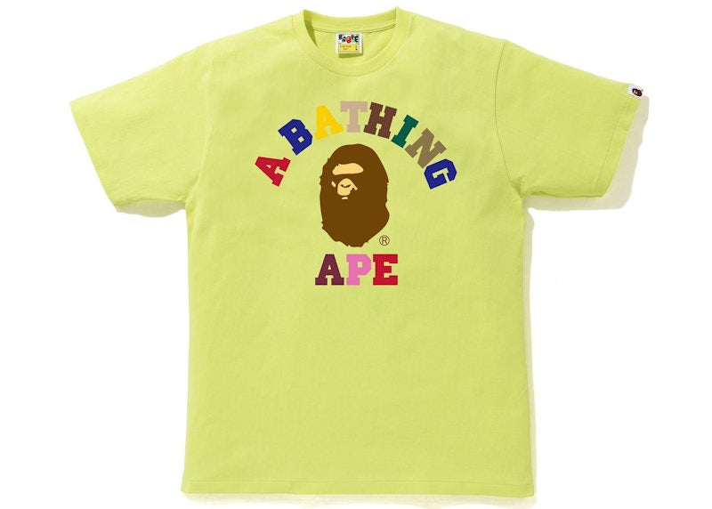 BAPE Colors College Tee Yellow