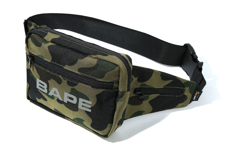 BAPE Cordura 1st Camo Waist Bag Green