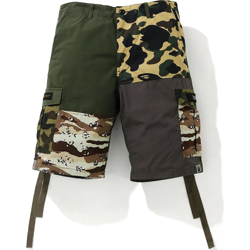 BAPE Crazy Camo 6 Pocket Wide Shorts Multi