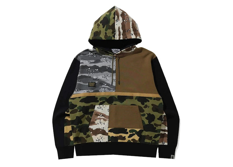 BAPE Crazy Camo Relaxed Pullover Hoodie Multicolor