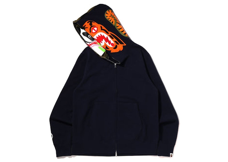 BAPE Crazy Face Full Zip Hoodie Navy