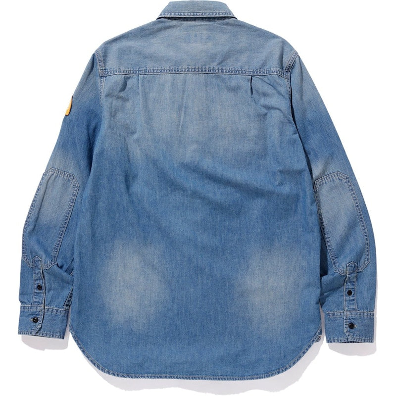 BAPE Crazy Patch Denim Shirt Indigo