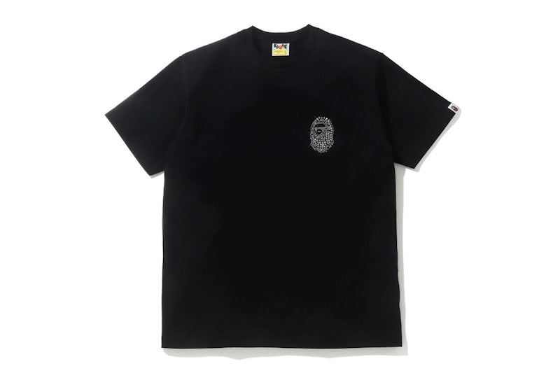 BAPE Crystal Stone Ape Head T-shirt Black