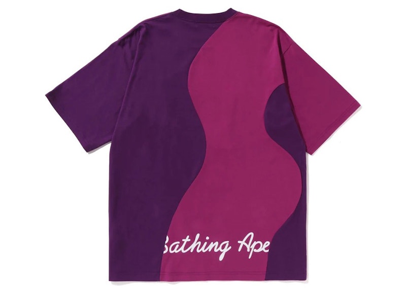 BAPE Cutting College Relaxed Fit Tee Purple
