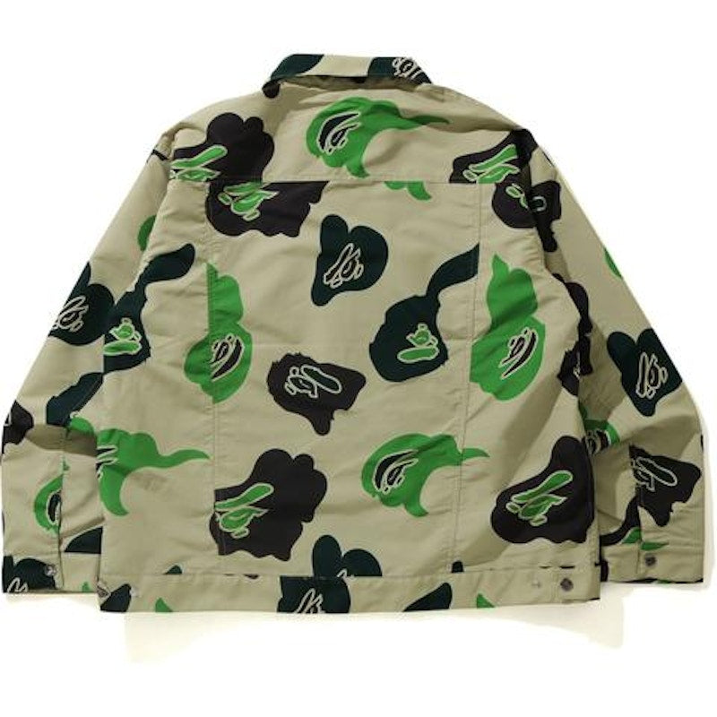 BAPE Def Camo Loose Fit Trucker Jacket Beige