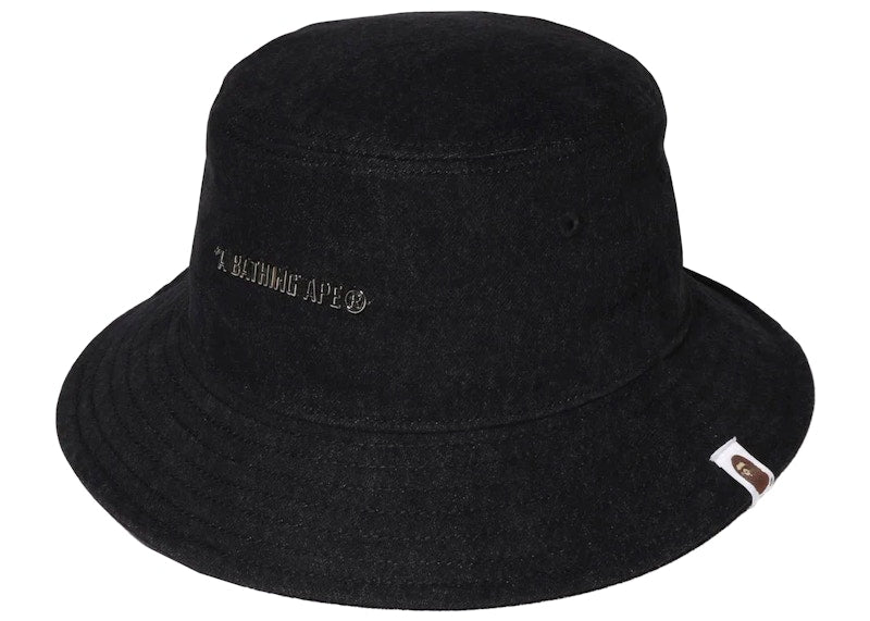 BAPE Denim Bucket Hat Black