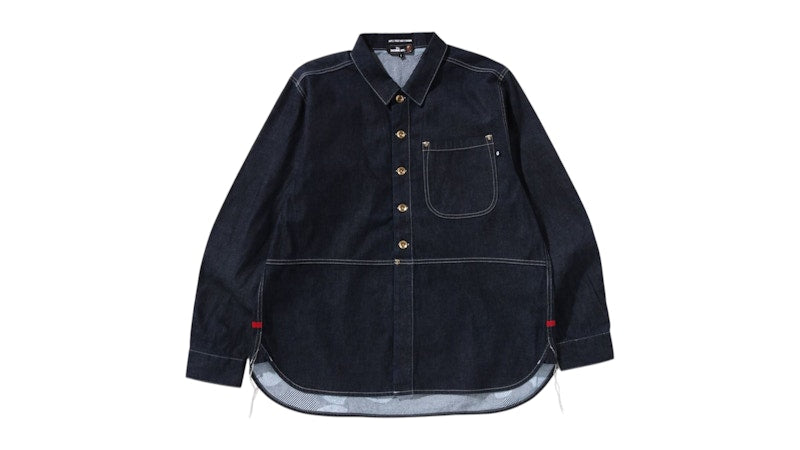 BAPE Denim Pocket L/S Shirt Navy