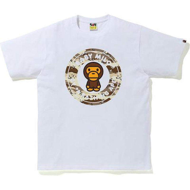 BAPE Desert Camo Milo Busy Works Tee White/Beige