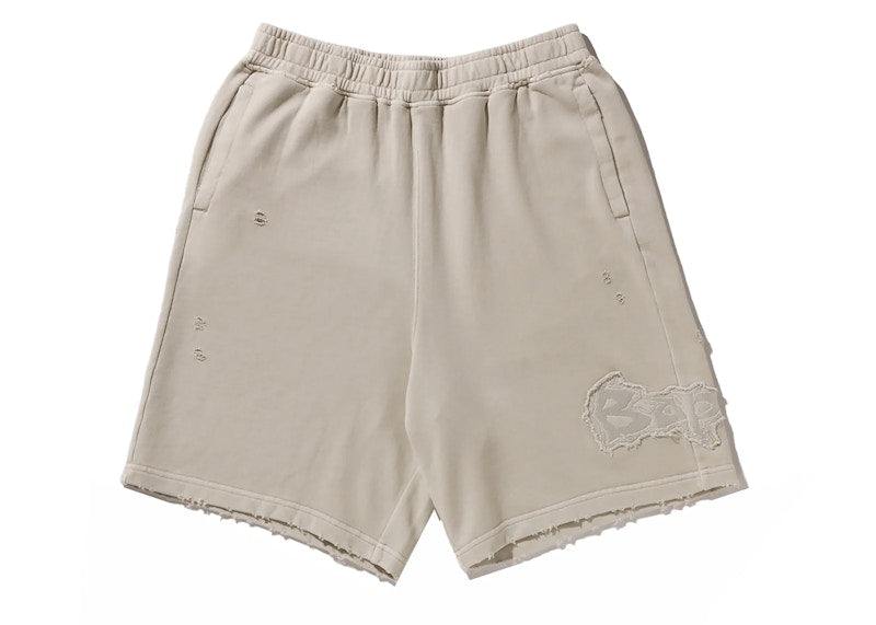 BAPE Destroy Sweat Shorts Ivory