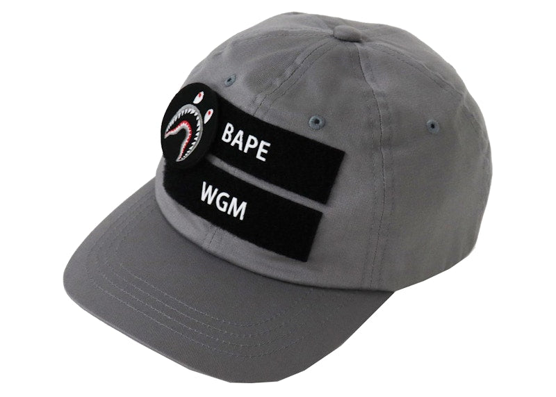 BAPE Detachable Shark Patch Panel Cap Grey