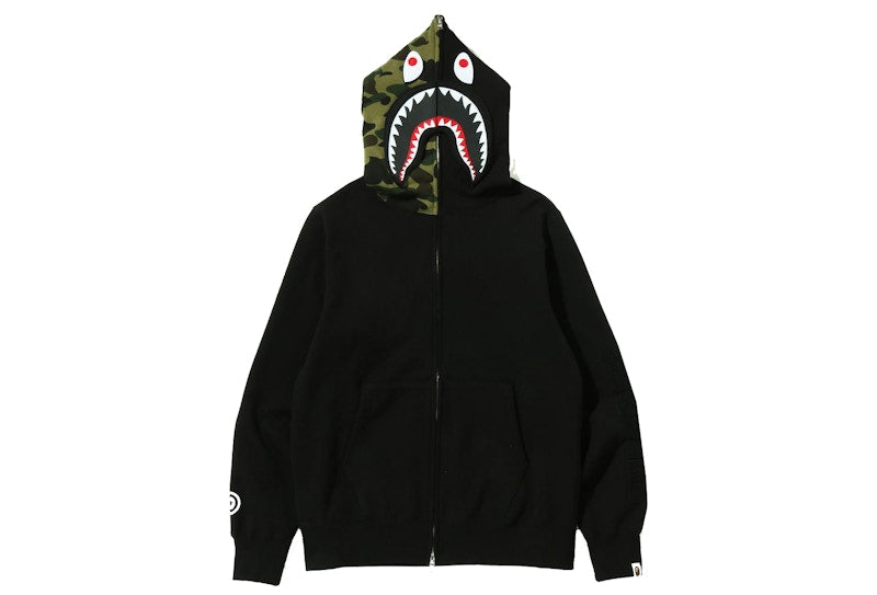BAPE Detatchable Shark Full Zip Hoodie Black