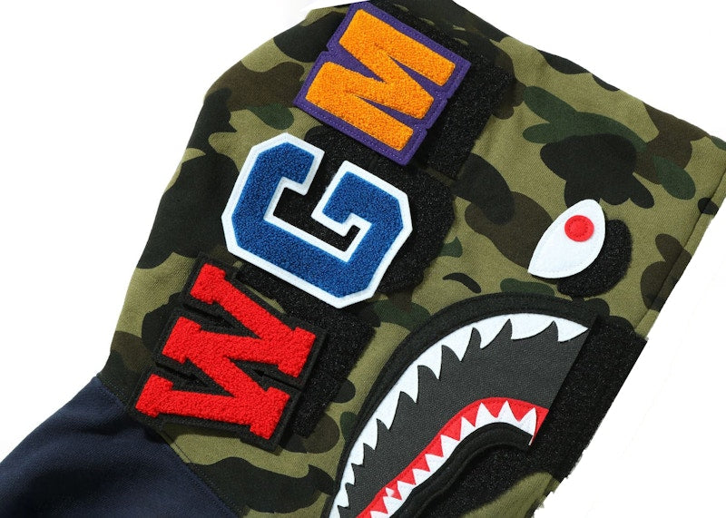 BAPE Detatchable Shark Full Zip Hoodie Navy