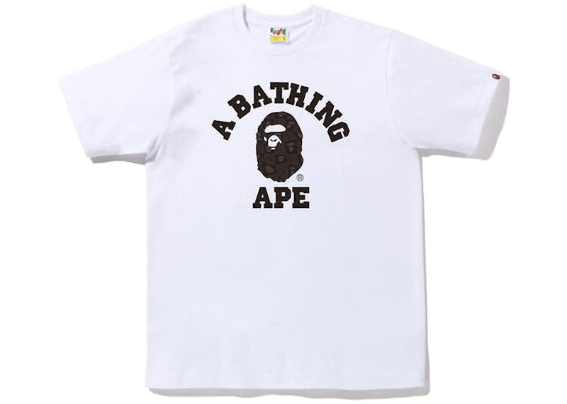 BAPE Distortion College Tee White Black