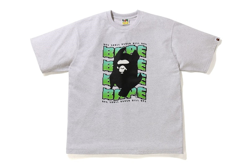 BAPE Distortion Relaxed Tee Gray