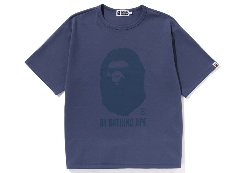 BAPE Double Knit Ape Head Relaxed Fit Tee Blue