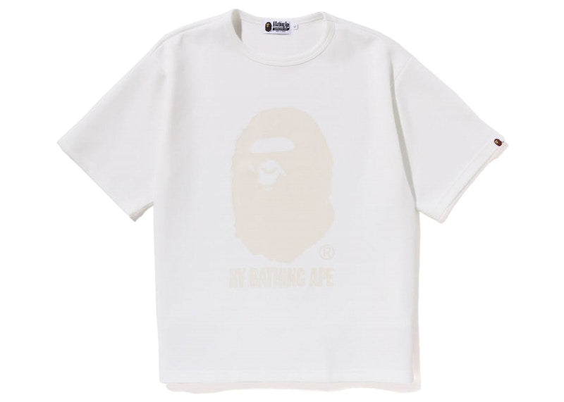 BAPE Double Knit Ape Head Relaxed Fit Tee White