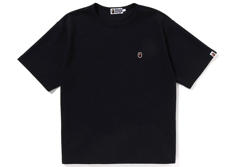 BAPE Double Knit Logo Relaxed Fit Tee Black