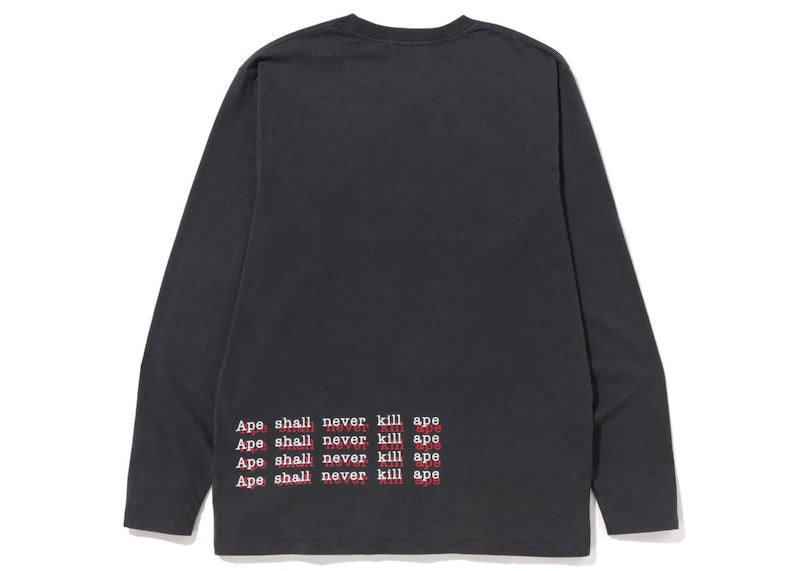 BAPE Double Print L/S Tee Black