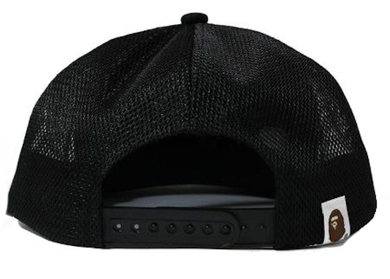BAPE Double Visor Mesh Snapback Cap Black