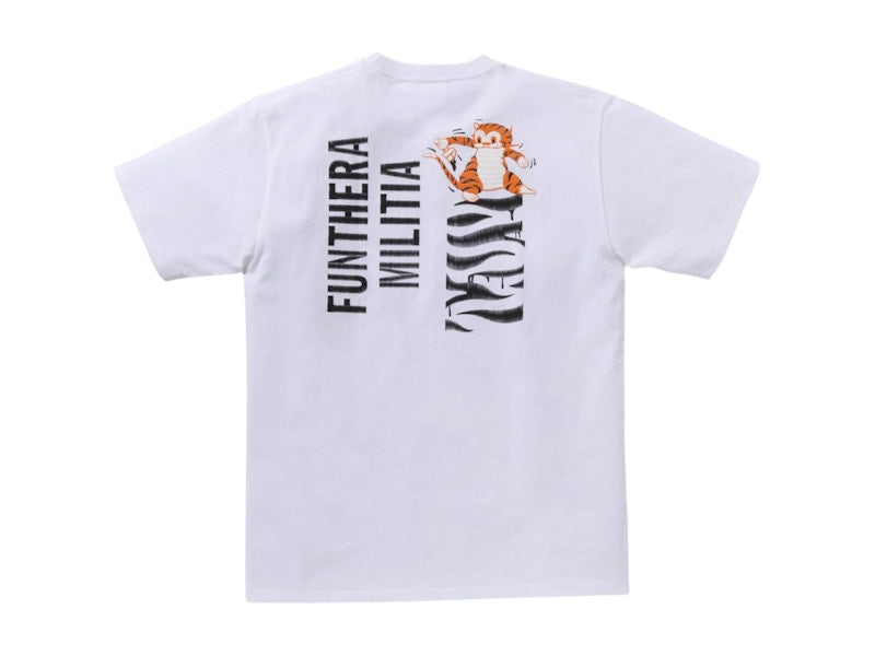 BAPE Embroidery Style Tiger Tee White